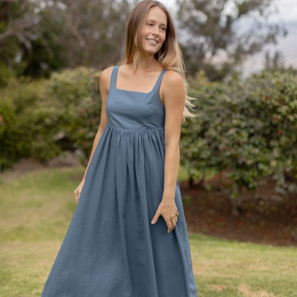 NWT Neuflora Blue Bellerose Dress- Size Medium